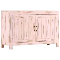 Dressoir 110x35x70 cm massief mangohout lichtroze