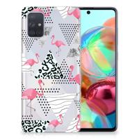 Samsung Galaxy A71 | TPU Hoesje | Flamingo Triangle