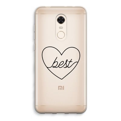 Best heart black: Xiaomi Redmi 5 Transparant Hoesje