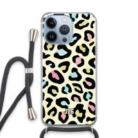 Leopard pattern: iPhone 13 Pro Transparant Hoesje met koord