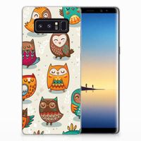 Samsung Galaxy Note 8 TPU Hoesje Vrolijke Uilen