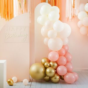 Ginger Ray MIX-378 Mix It Up Gold & Peach Ballonnenboog
