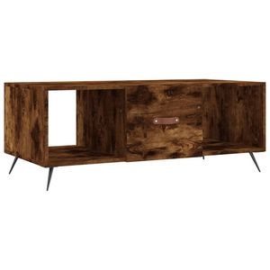 vidaXL Salontafel 102x50x40 cm bewerkt hout gerookt eikenkleurig