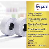 Avery-Zweckform Prijslabels PLP1626 Permanent hechtend Breedte etiket: 26 mm Hoogte etiket: 16 mm Wit 12000 stuk(s)