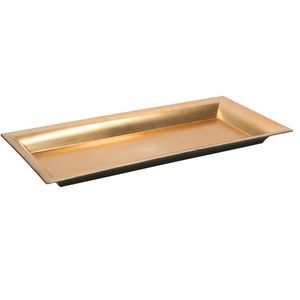 Kaarsplateau goud 36 cm rechthoekig