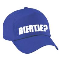 Biertje? Drank feest petje - baseball cap - blauw - volwassenen - vrijgezellenfeest - festival