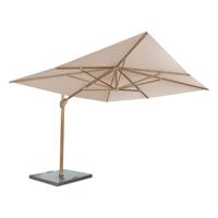 4SO Hacienda zweefparasol 4x3 woodlook sand