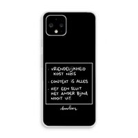 Mijn Motto's: Pixel 4 Transparant Hoesje