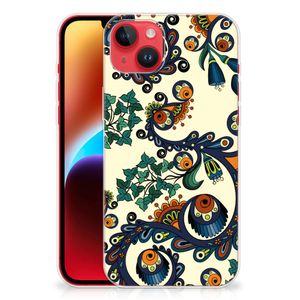 Siliconen Hoesje iPhone 14 Plus Barok Flower