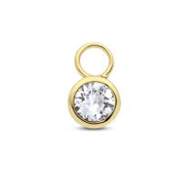 14K Geelgouden Oorringhanger April Geboortesteen 8,5x6mm - Per Stuk