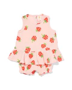 HEMA Baby Kledingset Mousseline Frambozen Lichtroze (lichtroze)