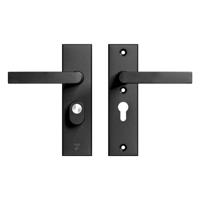 AXA AXA veiligheidsbeslag achterdeur Edge Plus rechth. kortschild Blok kruk/kruk PC55 met kerntrekbeveiliging SKG3 - aluminium/zwart