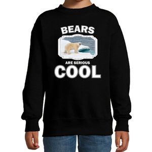 Sweater bears are serious cool zwart kinderen - ijsberen/ ijsbeer trui