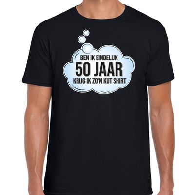 Verjaardag cadeau t-shirt - voor heren - 50 jaar - Abraham - zwart - kut shirt Verjaardag cadeau t-shirt - voor heren - 50 jaar - Abraham - zwart - kut shirt