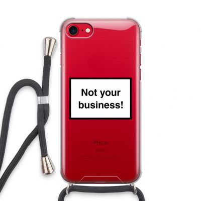 Not your business: iPhone SE 2020 Transparant Hoesje met koord