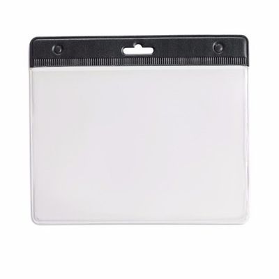 Multipack van 10x Badgehouder zwart 11,5 x 9,5 cm