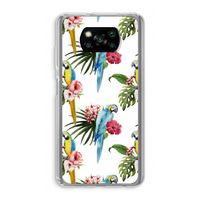 Kleurrijke papegaaien: Xiaomi Poco X3 NFC Transparant Hoesje