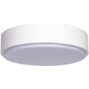 LED Plafondlamp - Aigi Santi - Opbouw Rond 12W - Warm Wit 3000K - Mat Wit Aluminium