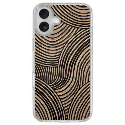 iPhone 16 hybride hoesje - Ebony waves