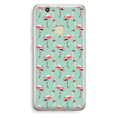 Flamingoprint groen: Huawei Ascend P10 Lite Transparant Hoesje