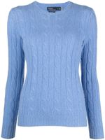 Polo Ralph Lauren pull Julianna en maille torsadée - Bleu