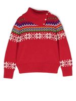 Ralph Lauren Kids pull en maille Fair Isle - Rouge