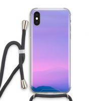 Sunset pastel: iPhone XS Transparant Hoesje met koord