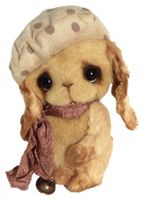 Clemens knuffelkonijn Aby junior 13 cm pluche bruin - thumbnail