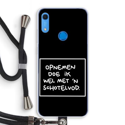 Schotelvod: Huawei Y6s Transparant Hoesje met koord