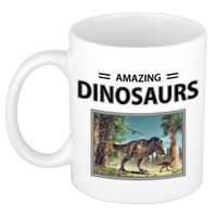 Foto mok T-rex dino beker - cadeau tyrannosaurus rex dinosaurus liefhebber - thumbnail