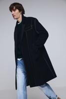 Lange gestreepte jas - BLUE - S