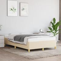Bedframe zonder matras 120x200 cm stof crèmekleurig - thumbnail