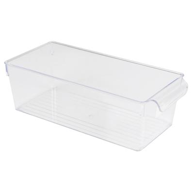Koelkast/keuken organizer bak - transparant - kunststof - L32 x B15 x H10 cm - groente lade