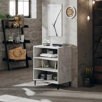 Dressoir 57x35x70 cm bewerkt hout betongrijs