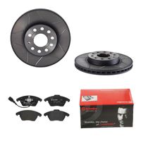 Remmenset, remschijf BREMBO, Remschijftype: Binnen geventileerd, Inbouwplaats: Vooras, u.a. für Seat, VW, Skoda, Audi