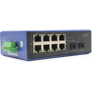 Digitus DN-651151 netwerk-switch Unmanaged Gigabit Ethernet (10/100/1000) Power over Ethernet (PoE) Zwart, Blauw