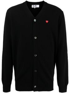 Comme Des Garçons cardigan à patch logo - Noir