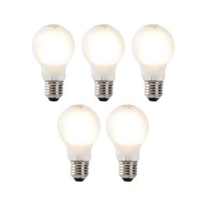 LUEDD Set van 5 E27 LED filament lampen A60 mat glas 4W 450 lm 2700K