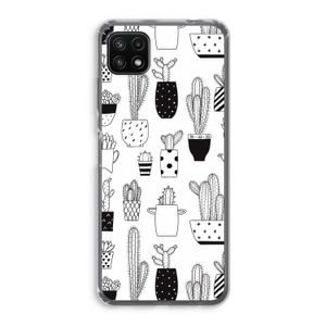 Cactusmotief: Samsung Galaxy A22 5G Transparant Hoesje