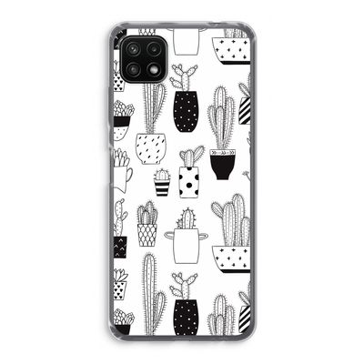 Cactusmotief: Samsung Galaxy A22 5G Transparant Hoesje