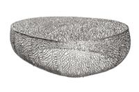 Salontafel LEAF 122cm metaal zilver handgemaakt - 38939