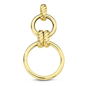 Hanger Cirkels geelgoud 12,5 x 38 mm
