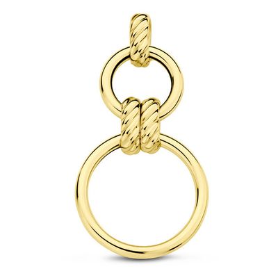 Hanger Cirkels geelgoud 12,5 x 38 mm