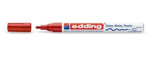 Viltstift edding 751 lakmarker rond rood 1-2mm