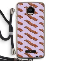 Bacon to my eggs #2: Motorola Moto Z Force Transparant Hoesje met koord
