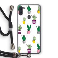 Sanseveria: Samsung Galaxy A11 Transparant Hoesje met koord