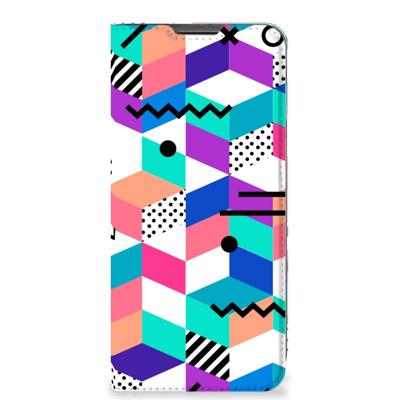 Motorola Moto G22 Stand Case Blokken Kleurrijk Motorola Moto G22 Stand Case Blokken Kleurrijk