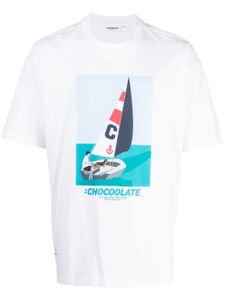 CHOCOOLATE t-shirt en coton à imprimé graphique - Blanc