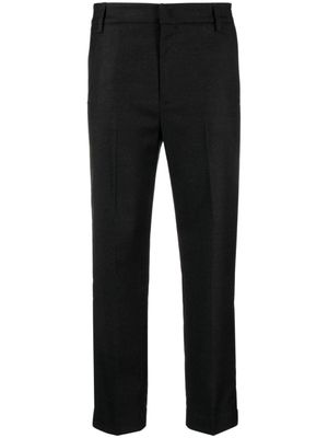 DONDUP pantalon en flanelle Nima à coupe courte - Gris