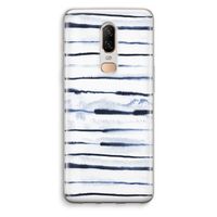 Ink Stripes: OnePlus 6 Transparant Hoesje